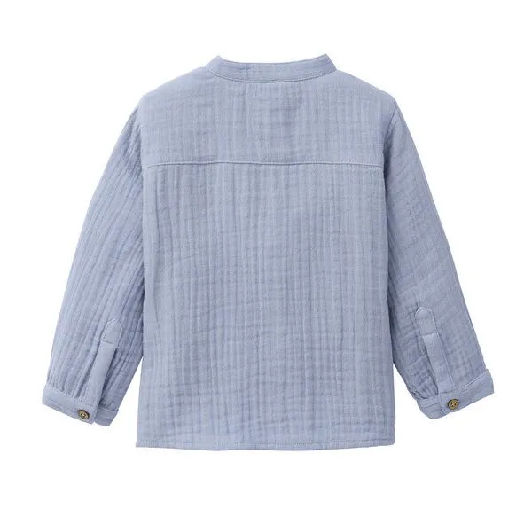 People Wear Organic People Wear Organic Musselin Hemd Baby GOTS, Blau, – Produktbild 2 von 2