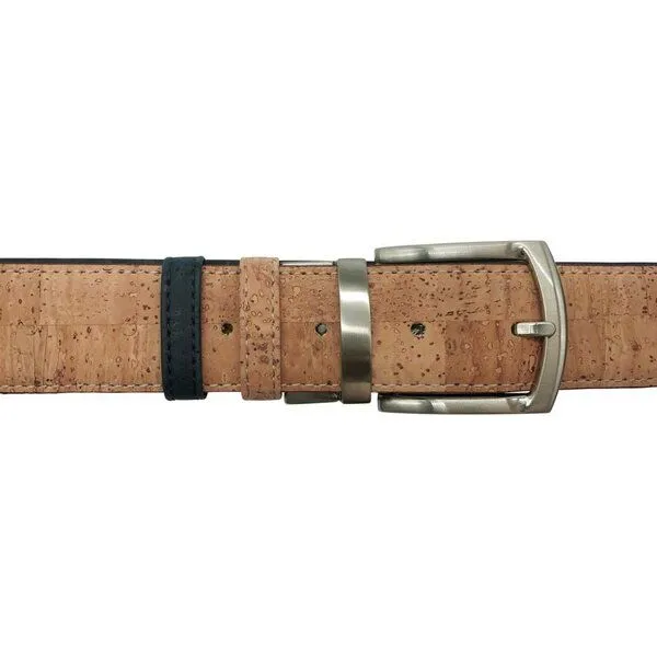 Kork-Deko Kork-Deko Wendegürtel aus Kork | vegan | BEIGE und BLAU | Größen 90 - 115 – Produktbild 3 von 4