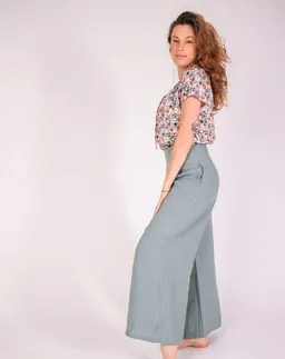 Aatise Aatise Leinenhose weit mit hohem Taillenbund Zove 100% Leinen – Produktbild 1 von 1