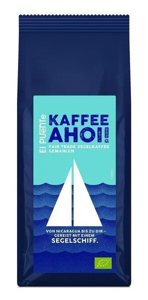 El Puente El Puente Kaffee Ahoi! - Bio-Kaffee gemahlen 250 g gesegelt | Fair Trade | Bio-zertifiziert | Vegan | Glutenfrei, Mehrfarbig, – Produktbild 1 von 1