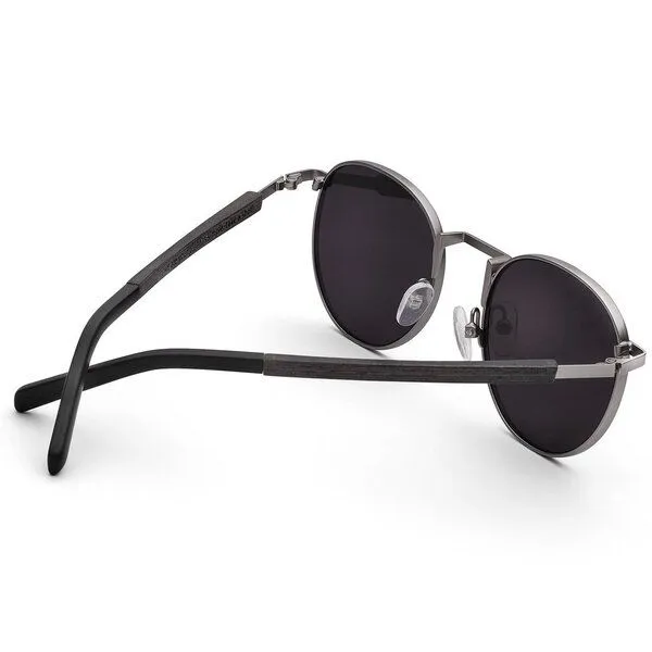 TAKE A SHOT TAKE A SHOT Sonnenbrille Liam Schwarzes Eichenholz, Schwarz, – Produktbild 3 von 4