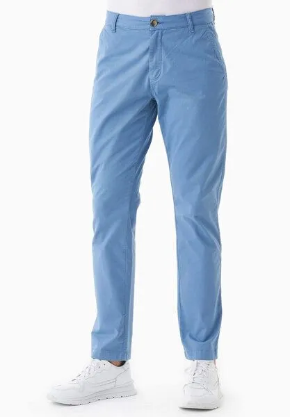 ORGANICATION ORGANICATION Slim-Fit Hose aus Bio-Baumwolle, Coronet blue, – Produktbild 4 von 4