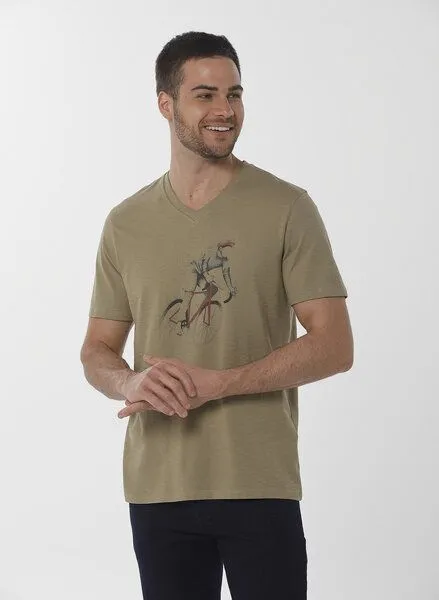 ORGANICATION ORGANICATION T-Shirt aus Bio-Baumwolle mit Print, Grün(olive), – Produktbild 1 von 4