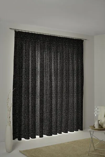 Nature by Adam Nature by Adam Vorhang aus Leinen & Bio-Baumwolle - Made in Germany - Scribble, Schwarz, – Produktbild 8 von 8