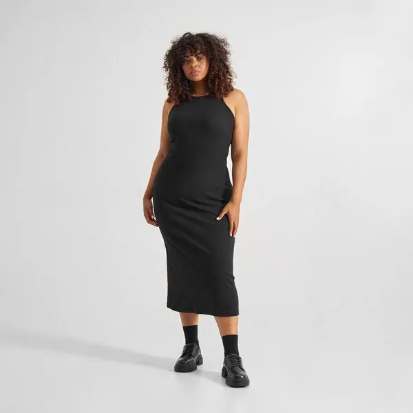 Dedicated DEDICATED Kleid Motala Rib - Black – Produktbild 2 von 2