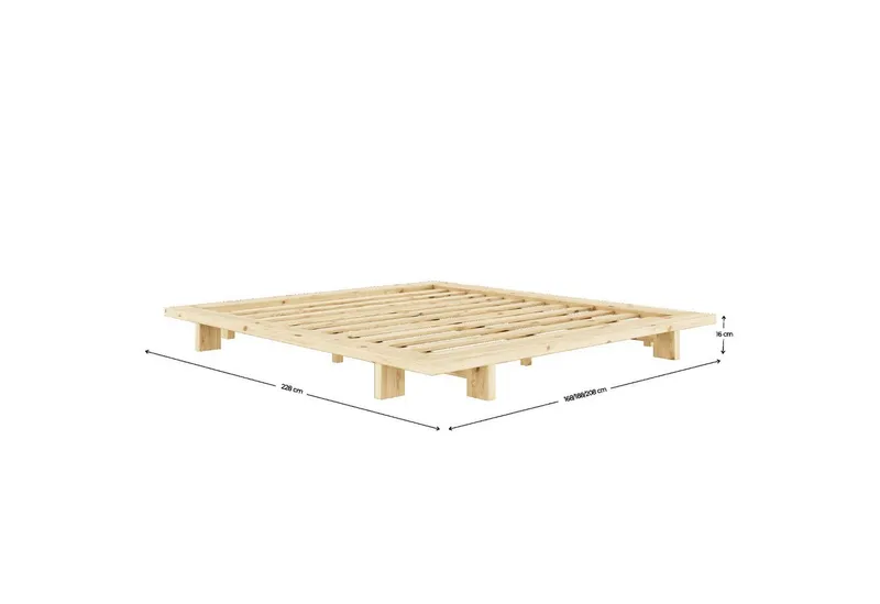 Karup Design Futonbett Bettgestell JAPAN BED Futonbett aus FSC®-zertifiziertem Massivholz (Mit Lattenrost), zeitlos, bequem & in mehreren Farben und Größen erhältlich, Rot, – Produktbild 5 von 5