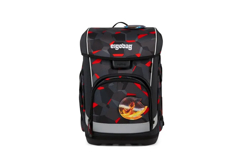 Ergobag Ergobag Schulranzen Schulranzen-Set CUBO LIGHT TaekBärdo 5-teilig, 25/26 (5-teilig), Superleicht, Hugging-Rückensystem, für kleine/schmale Kinder, Schwarz, – Produktbild 3 von 4