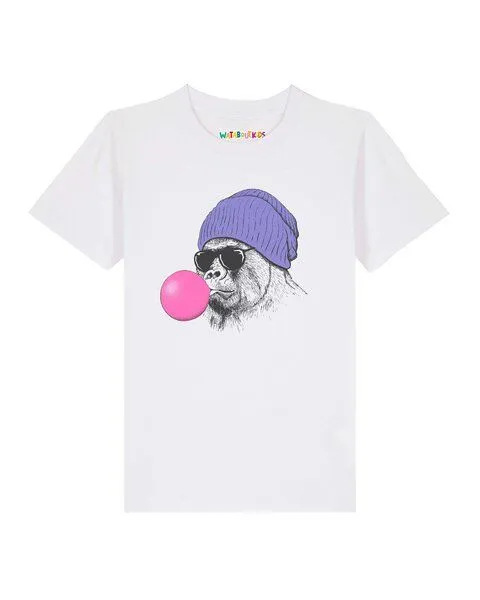 watabout.kids watabout.kids T-Shirt Kinder Gorilla Kaugummi, White, – Produktbild 1 von 2