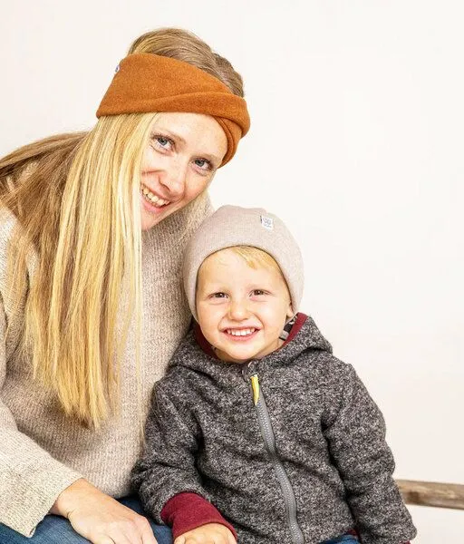 obumi obumi Beanie Feinstrick aus Bio Baumwolle, Beige melange, – Produktbild 7 von 8