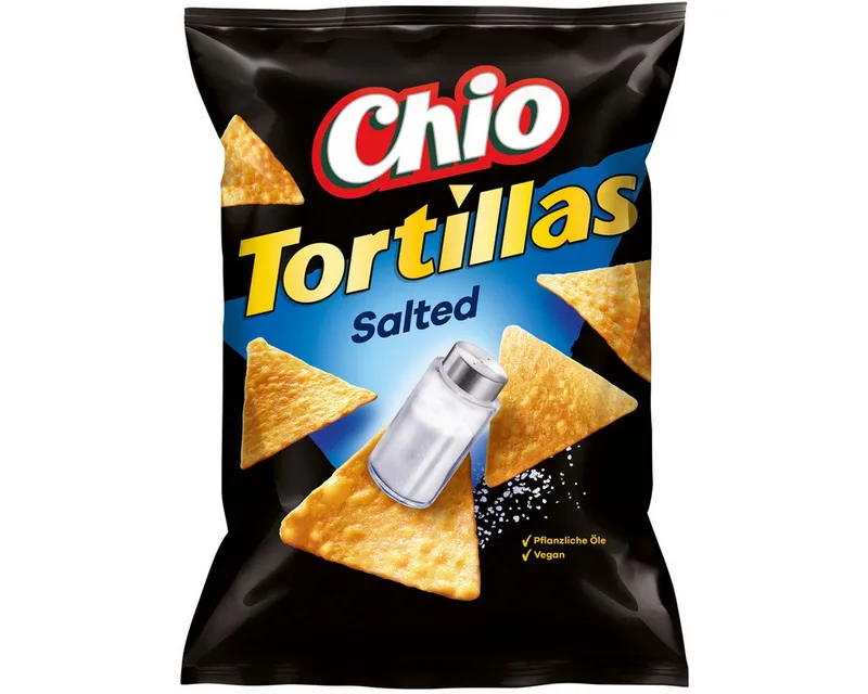 Chio Chio Knabberei, Chio Tortillas Original Salted vegetarisch vegan Chipstüte 110g – Produktbild 2 von 3