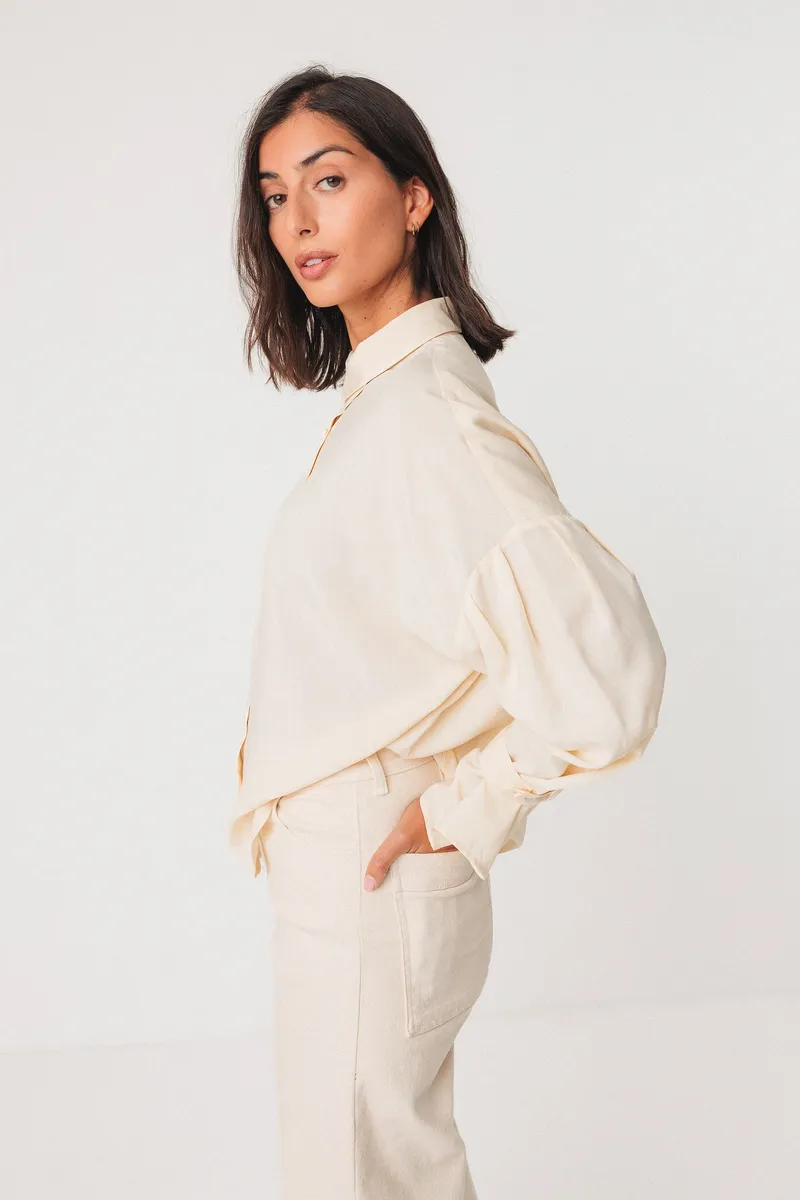 SKFK SKFK Damen vegan Hemd Lone Model Beige, Beige, – Produktbild 2 von 2