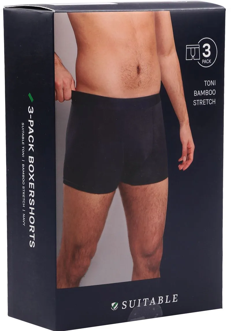 Suitable Suitable Toni Boxershorts 3er-Pack Navy, Dunkelblau, – Produktbild 1 von 5