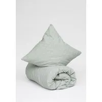 MELA MELA Flanell Bettwäsche Set Style HIMANSHU aus 100% Bio-Baumwolle, Herbal green herringbone, – Produktbild 1 von 1