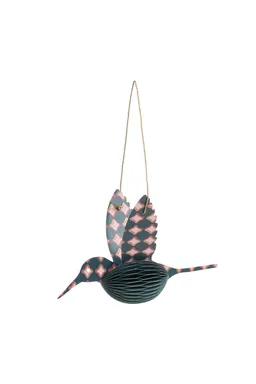 Tranquillo Papieranhänger PETROL HUMMINGBIRD - blau – Produktbild 1 von 1