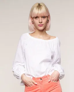 Alma & Lovis Alma & Lovis Transparente Carmenbluse aus Bio-Baumwoll-Batist | Carmenbluse – Produktbild 1 von 1