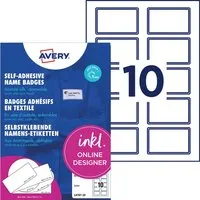 Avery Zweckform Avery Zweckform Selbstklebende Namens-Etiketten Laser "L4787" 200 Stk. 80x50mm, weiß/blau – Produktbild 1 von 1