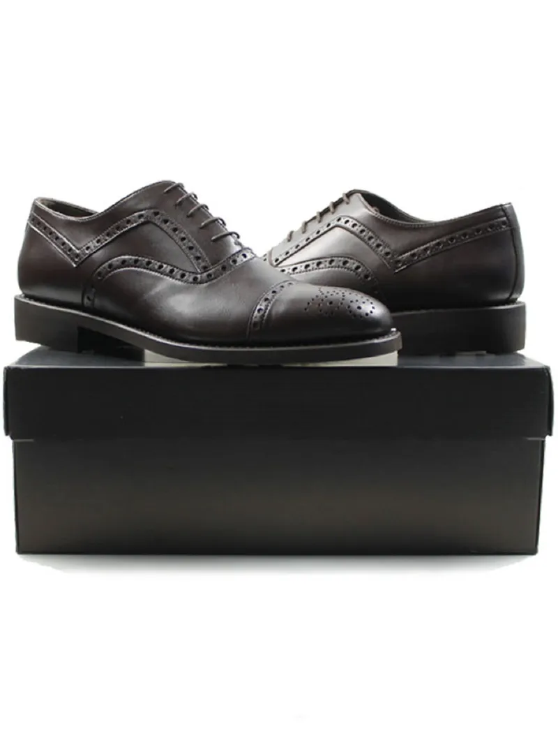 Will's Vegan Store Will's Vegan Store Herren vegan Brogues Goodyear Welt Dunkelbraun, Dunkelrot, – Produktbild 2 von 2