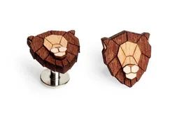 BeWooden BeWooden Manschettenknöpfe "Lion Cuff" aus Holz – Produktbild 1 von 1