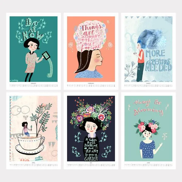 Photocircle Photocircle Achtsamkeits Wandkalender 2027 – Always Be Blooming – Produktbild 2 von 4