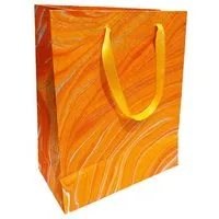 Sundara Sundara Geschenktasche marmoriertes, handgeschöpftes Papier, Orange, – Produktbild 1 von 1