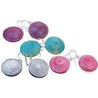 Sundara Sundara Ohrringe "Ambikha 2-farbig", Recycling Baumwollpapier, Schwarz, – Produktbild 1 von 1