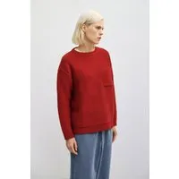 Rotholz Rotholz Damen vegan Strickpullover Gerippt Hellrot – Produktbild 1 von 1