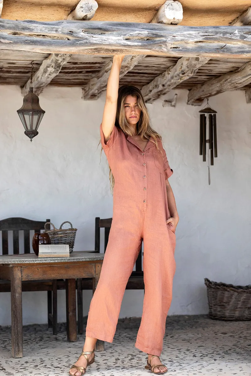 RAVENS VIEW IBIZA RAVENS VIEW IBIZA Damen vegan Jumpsuit Portofino Bronze, Hellbraun, – Produktbild 2 von 2