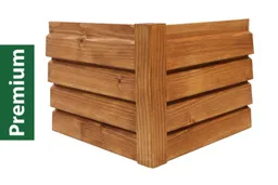 woodstore24 Douglasie Premium Fassadenverkleidung, Massivholz, Außen-Eckleiste 42 x 42 mm in 2,00 m Länge - lasiert hellgrau – Produktbild 1 von 1