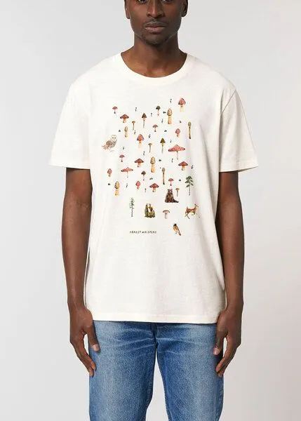 Kultgut Kultgut NEW Upcycling Generation- Artdesign - Bioshirt / Forest Whispers, Natur, – Produktbild 2 von 3