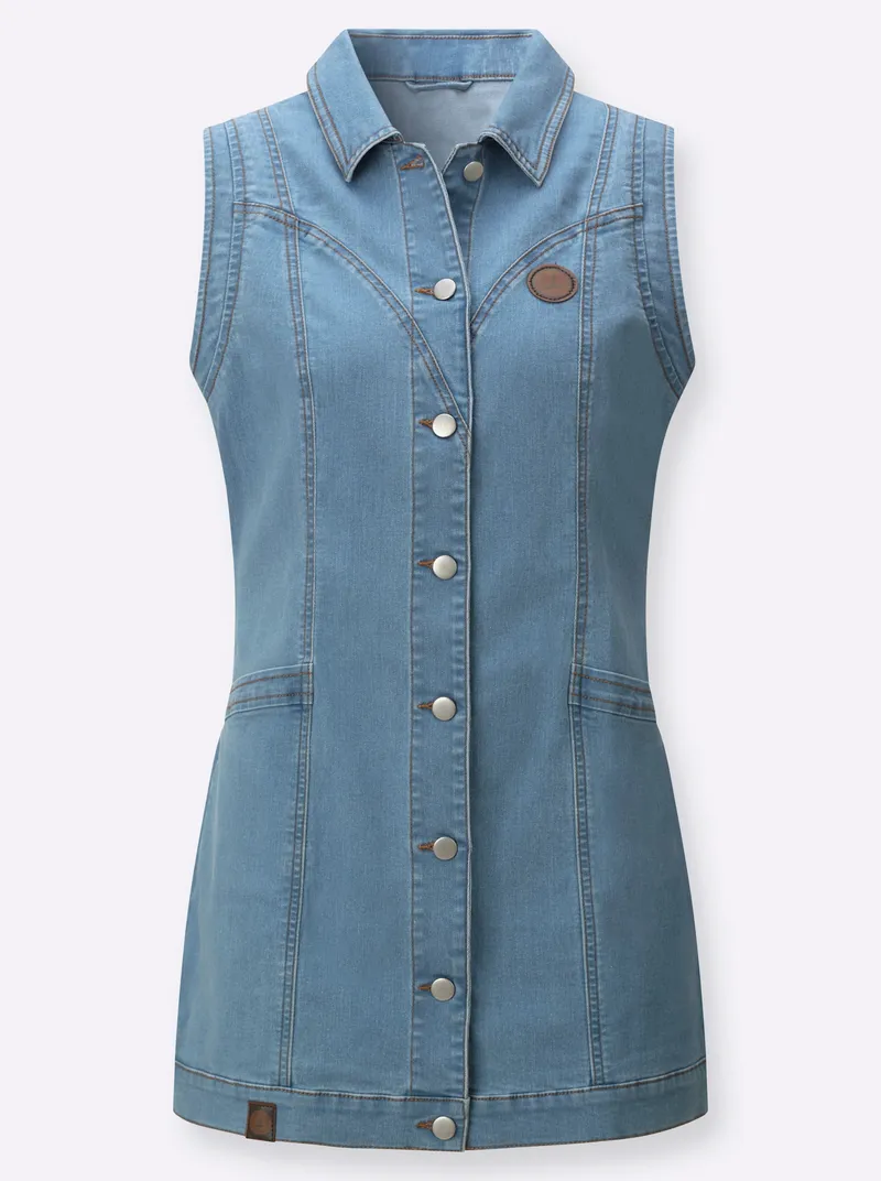 Witt Jeansweste, Blue-bleached, – Produktbild 1 von 2
