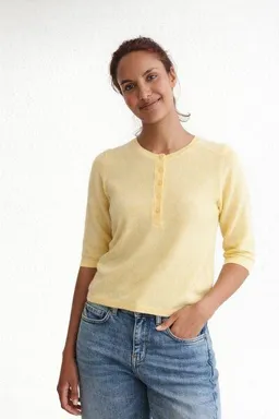 Basic Apparel Basic Apparel Strickshirt mit Knopfleiste SELEM Granddad aus Merinowolle – Produktbild 1 von 1
