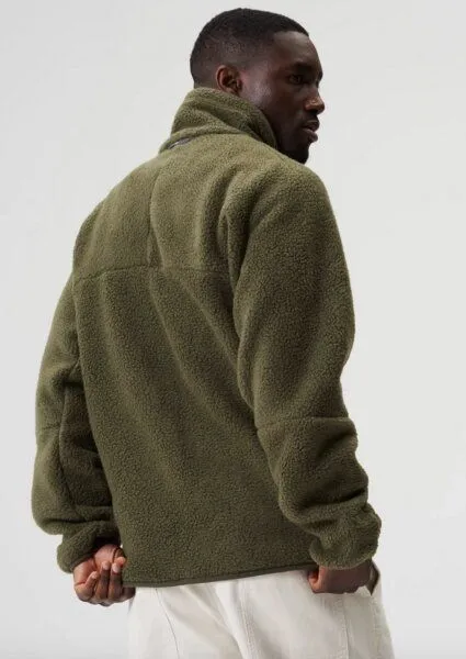 PINQPONQ pinqponq Fleece Jacket - Eternal Olive - Peat Black (Male), Olive, – Produktbild 4 von 4