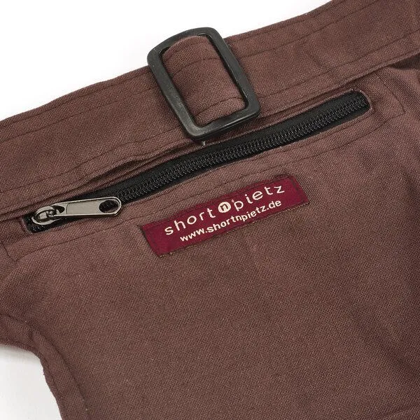 short'n'pietz short'n'pietz handgenähte Gürteltasche mit verstellbarem Gürtel, Braun, – Produktbild 4 von 8