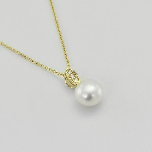 Eppi Eppi Silberner Perlenanhänger mit Diamanten Allaire, Gelb, – Produktbild 2 von 4
