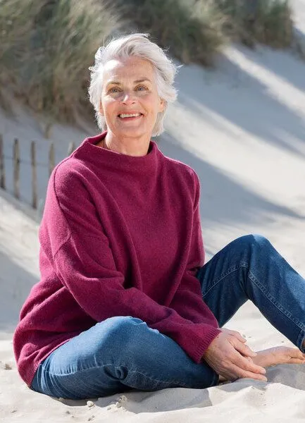 Heidekönigin Heidekönigin Stehbundpullover MELIERT, Anemone, – Produktbild 1 von 4