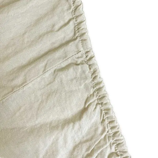 nordery nordery Spannbettlaken - 100% europäisches Leinen - Stonewashed, Champagne (natur), – Produktbild 1 von 4