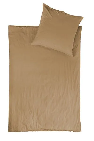 jilda-tex jilda-tex Bettwäsche 100% Bio-Baumwolle 135x200cm / 155x220cm 200x200cm, Sand, – Produktbild 2 von 4