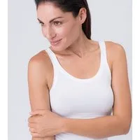 CASAGiN CASAGiN Damen-Tanktop aus ökologischer Pflanzenfaser, Weiss, – Produktbild 1 von 1