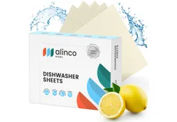 alinco MARKET Geschirrspülerblätter Spülmaschinenreiniger (64 Spülmaschinentücher, enzymbasiert, plastikfrei, Zitrone, [- 64 Spülmaschinentücher, enzymbasiert, plastikfrei Eco Revolution, biologisch abbaubar, hypoallergen, vegan, 0% Plastik) – Produktbild 1 von 1