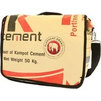 MoreThanHip MoreThanHip Einzelne Fahrradtasche/Laptop-Tasche aus recycelten Zementsäcken - Vannak – Produktbild 1 von 1