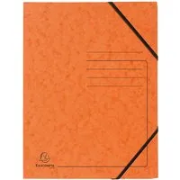 Exacompta 25 Exacompta Eckspannmappen, Colorspan-Karton, 355 g/m², DIN A4, Gummizug, orange – Produktbild 1 von 1
