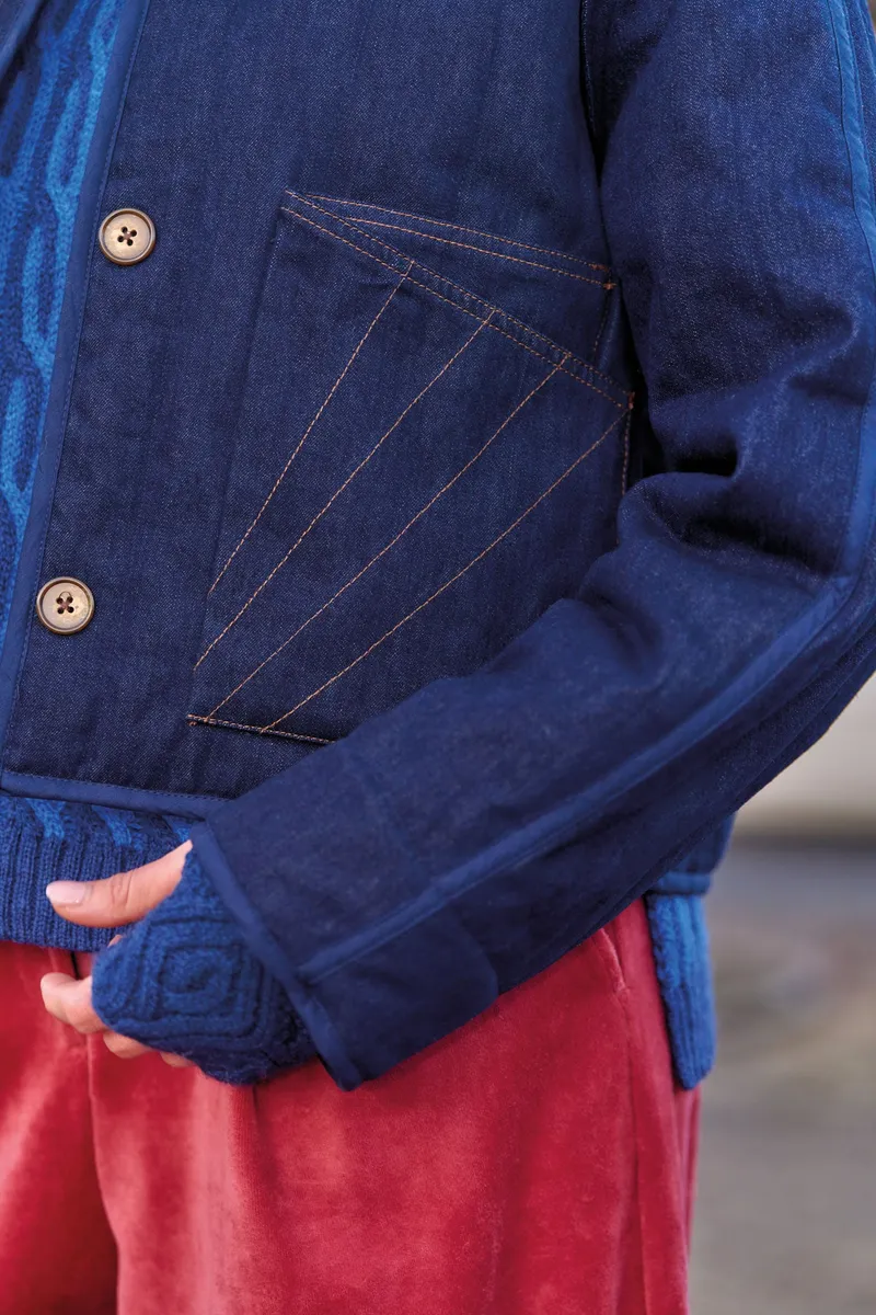 KOMODO KOMODO Damen vegan Jeansjacke Erin Blau, Blau, – Produktbild 1 von 2