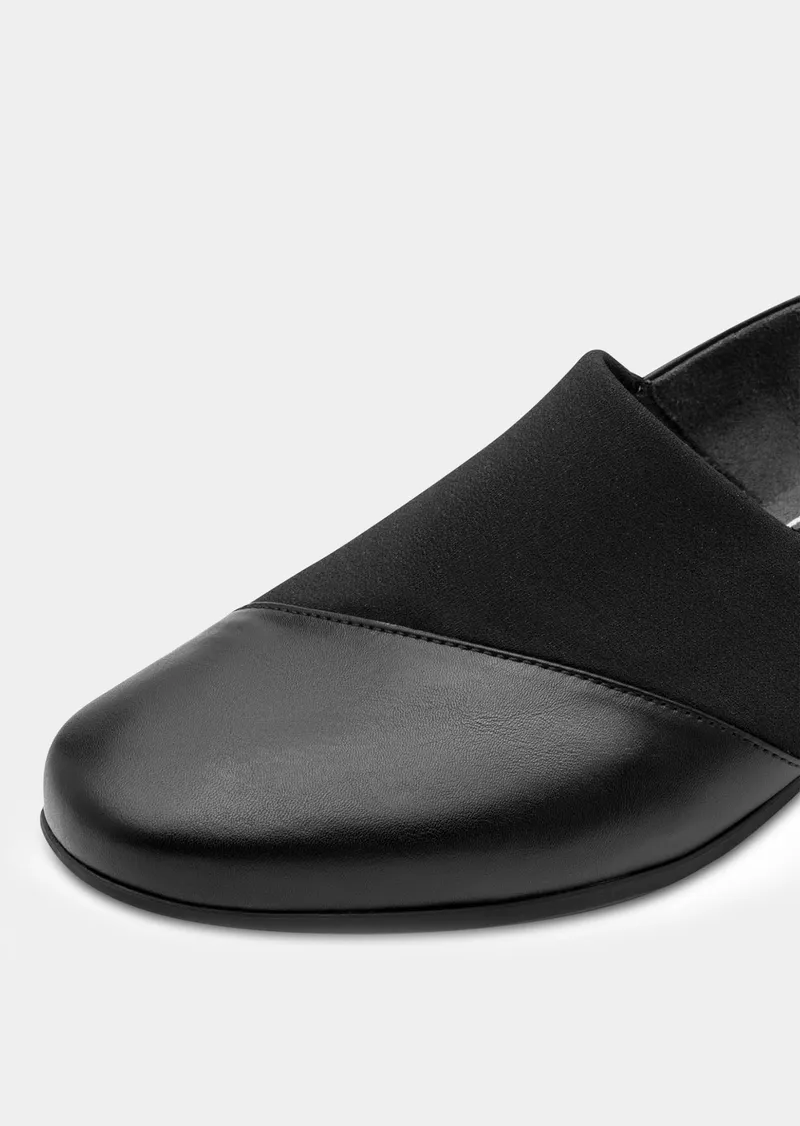 Jana Jana Slipper mit breitem Stretcheinsatz - schwarz von Goldner Fashion, Schwarz, – Produktbild 2 von 3