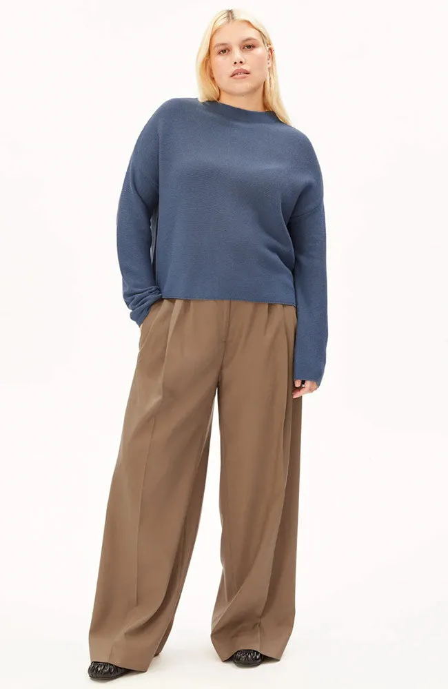 ARMEDANGELS ARMEDANGELS Damen vegan Pullover Merinaa Dusty Moon Blue, Blau, – Produktbild 2 von 2