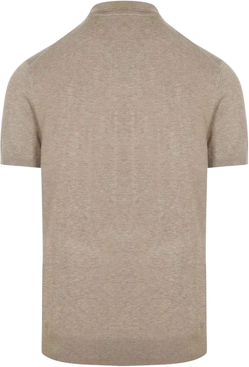 Profuomo Profuomo Gestricktes Poloshirt Beige - Größe M, Beige, – Produktbild 1 von 5