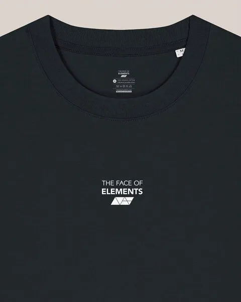 THE FACE OF ELEMENTS The Face of Elements Essential - Relaxed Fit T-Shirt aus 100% Bio-Baumwolle, Black (schwarz), – Produktbild 1 von 4