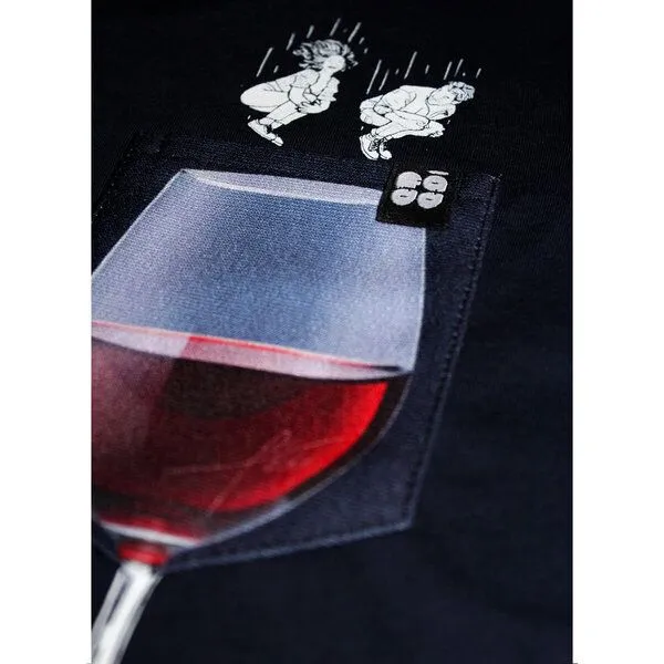 FÄDD FÄDD Damen T-Shirt Rundhals aus Bio-Baumwolle "Rotwein BT" Navy Schwarz, Schwarz, – Produktbild 4 von 4