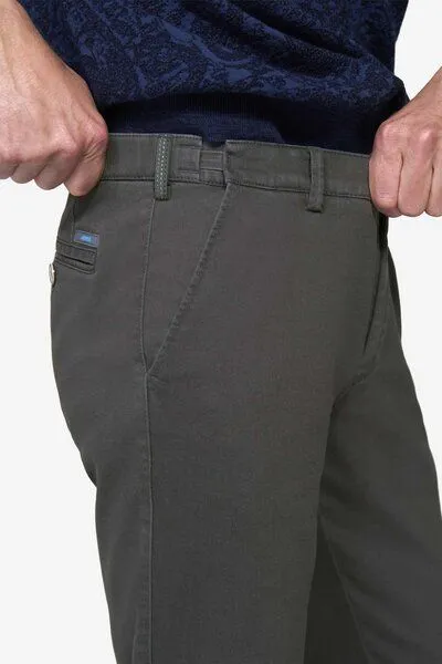 Meyer Meyer Chino mit Dehnbund, Grau (anthrazit), – Produktbild 3 von 4