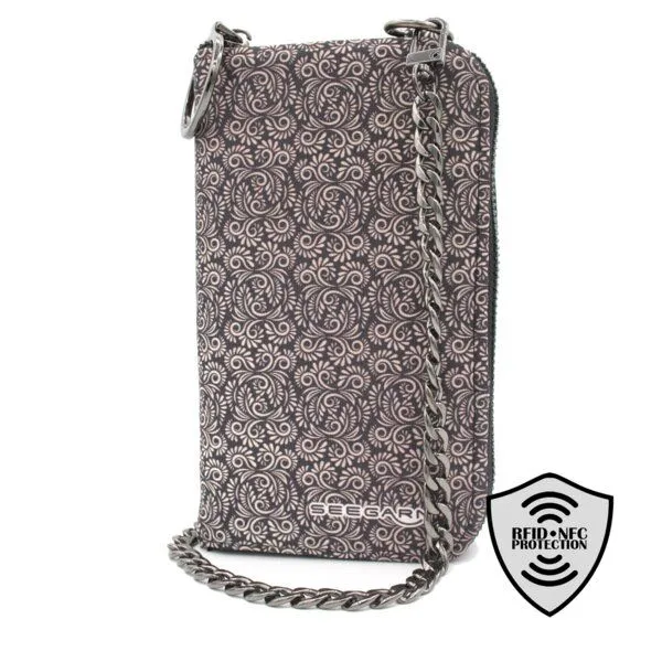 Seegarn Seegarn-Täschle / 2in1 Handy-Tasche und Geldbeutel (MB26), K2 - kette schwarz, – Produktbild 2 von 5