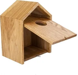 ReineNatur ReineNatur Nistkasten – Eiche – geölt – Größe: B: 14,5 cm x H: 20 cm x T: 11,5 cm – Produktbild 1 von 1